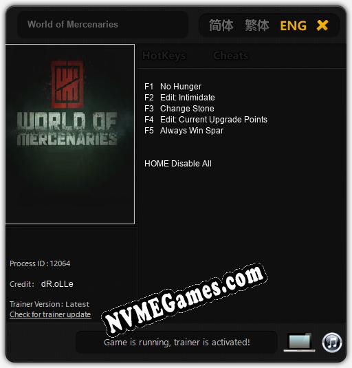 World of Mercenaries: Cheats, Trainer +5 [dR.oLLe]