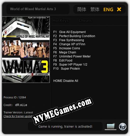 World of Mixed Martial Arts 3: Trainer +10 [v1.5]