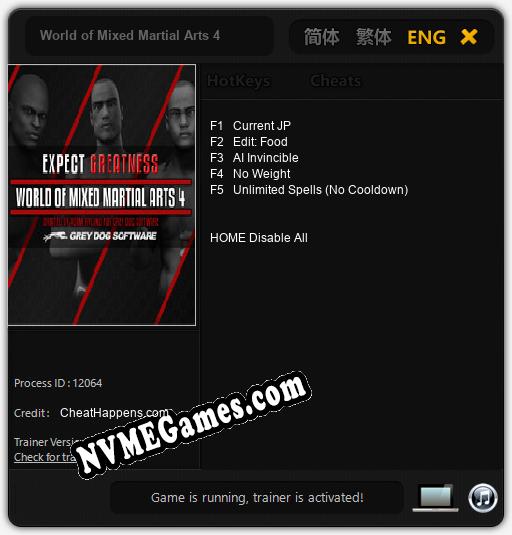 World of Mixed Martial Arts 4: Cheats, Trainer +5 [CheatHappens.com]