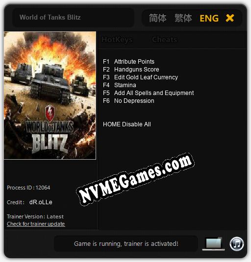 World of Tanks Blitz: Cheats, Trainer +6 [dR.oLLe]