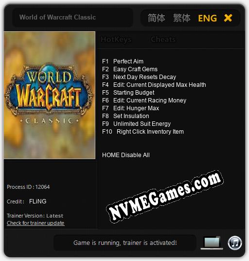 World of Warcraft Classic: Cheats, Trainer +10 [FLiNG]