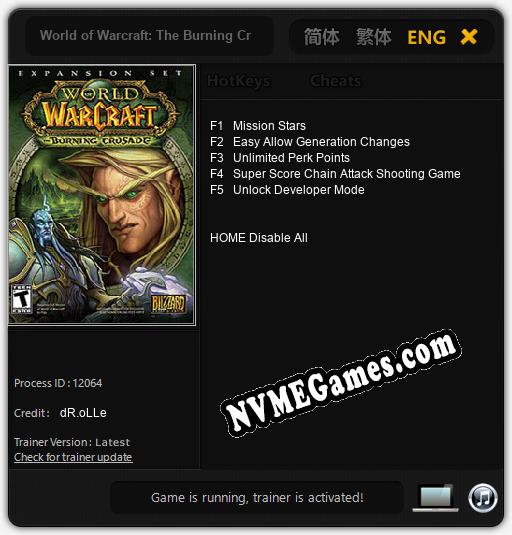 World of Warcraft: The Burning Crusade: Cheats, Trainer +5 [dR.oLLe]