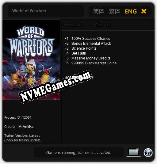 World of Warriors: Treinador (V1.0.23)