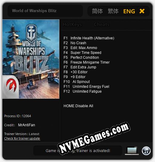 World of Warships Blitz: Cheats, Trainer +12 [MrAntiFan]