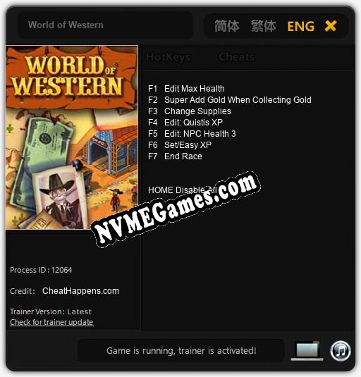 World of Western: Cheats, Trainer +7 [CheatHappens.com]