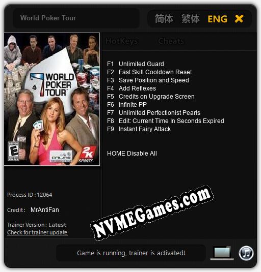 World Poker Tour: Trainer +9 [v1.8]