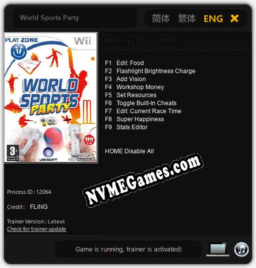 Treinador liberado para World Sports Party [v1.0.2]