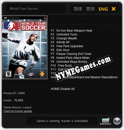 World Tour Soccer: Trainer +13 [v1.5]