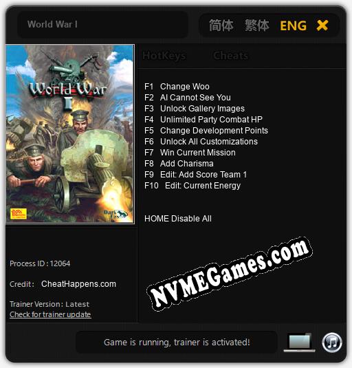 Treinador liberado para World War I [v1.0.3]