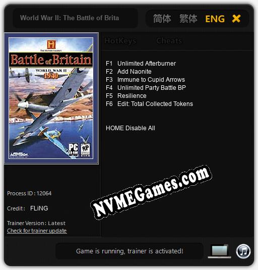 World War II: The Battle of Britain: Treinador (V1.0.15)