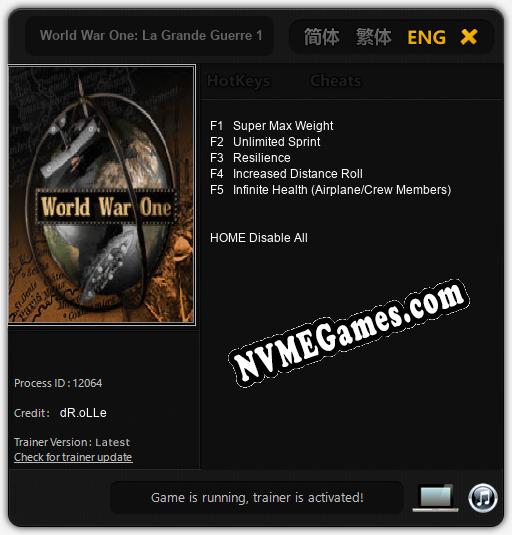 World War One: La Grande Guerre 14-18: Treinador (V1.0.4)