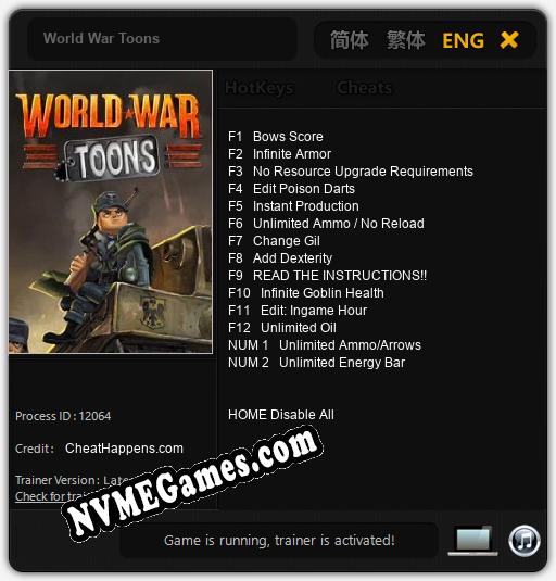 World War Toons: Treinador (V1.0.60)