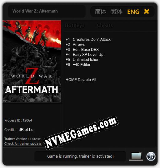 World War Z: Aftermath: Trainer +6 [v1.9]