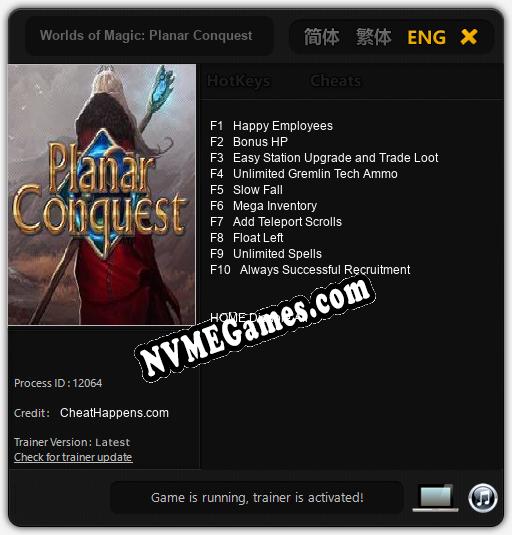 Worlds of Magic: Planar Conquest: Trainer +10 [v1.4]