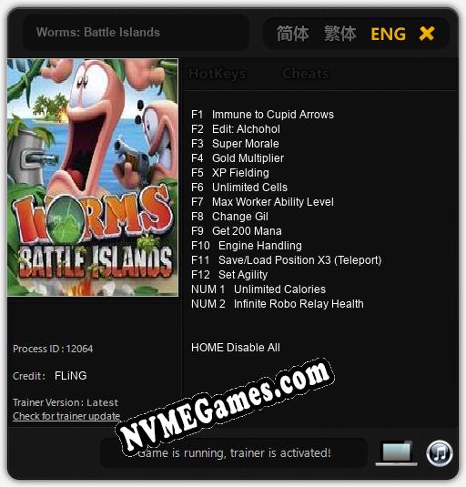 Worms: Battle Islands: Trainer +14 [v1.9]