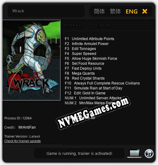 Wrack: Treinador (V1.0.34)