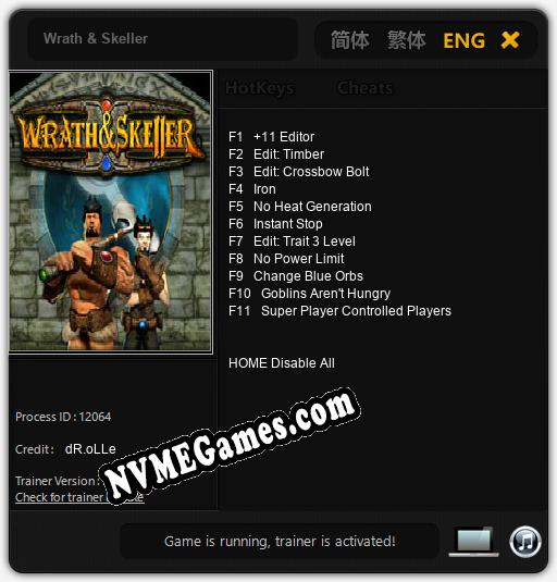 Wrath & Skeller: Cheats, Trainer +11 [dR.oLLe]