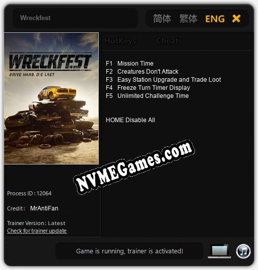 Wreckfest: Cheats, Trainer +5 [MrAntiFan]