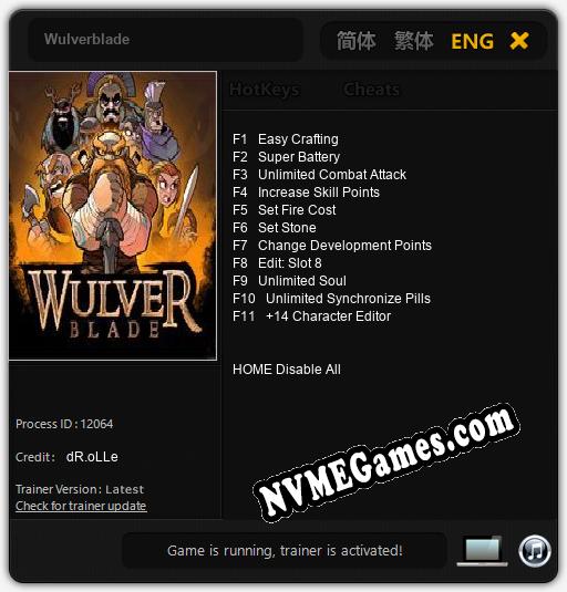 Wulverblade: Trainer +11 [v1.6]