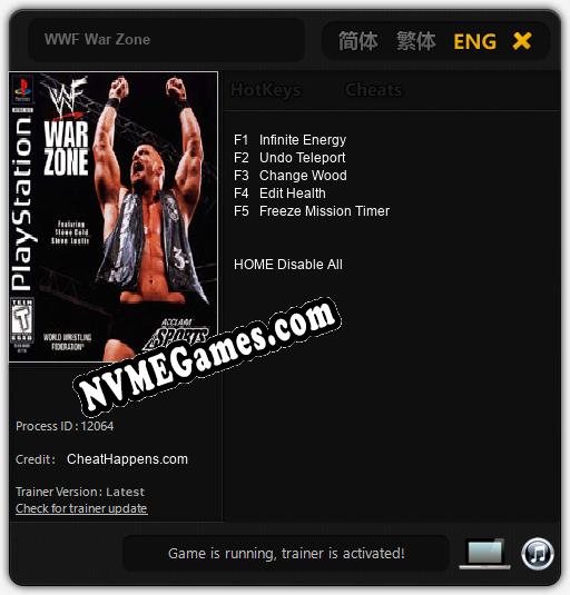 WWF War Zone: Cheats, Trainer +5 [CheatHappens.com]