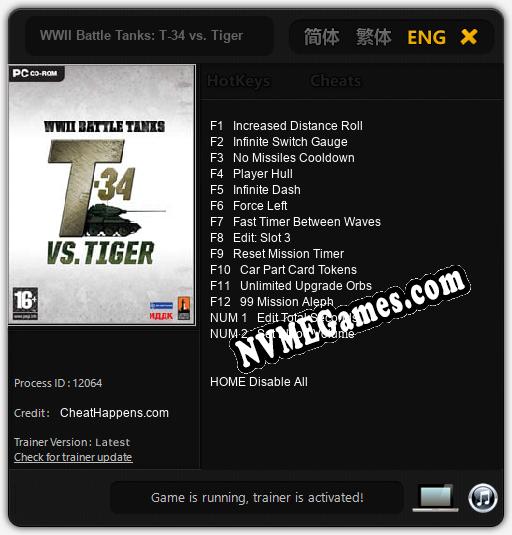 Treinador liberado para WWII Battle Tanks: T-34 vs. Tiger [v1.0.9]