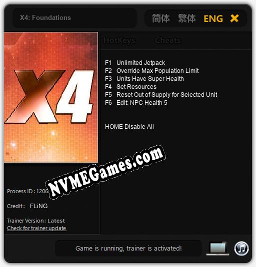 X4: Foundations: Trainer +6 [v1.6]