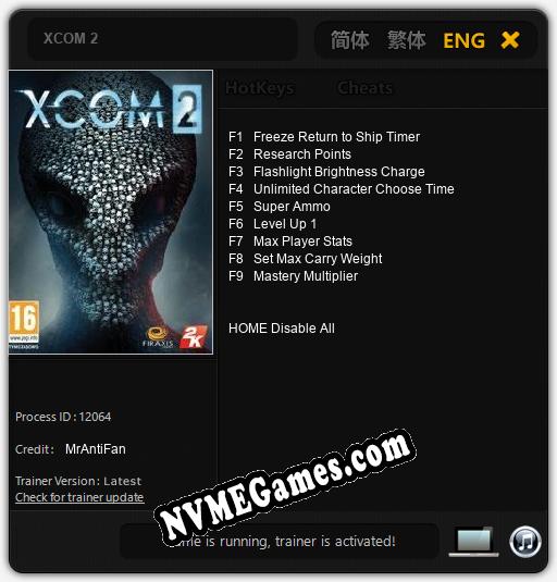 XCOM 2: Trainer +9 [v1.6]