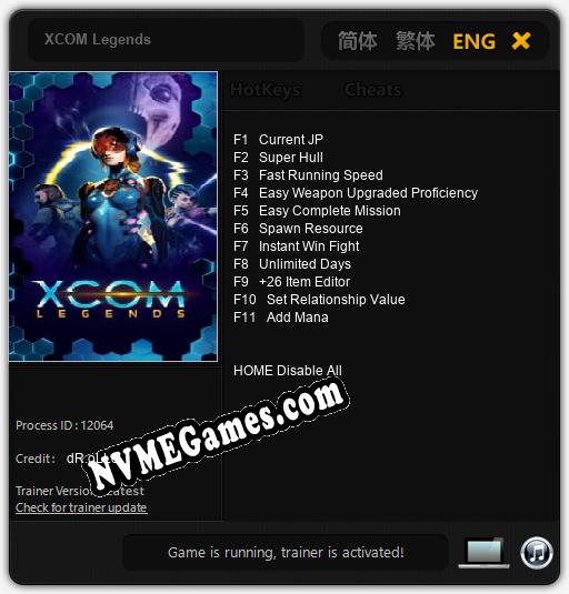 XCOM Legends: Treinador (V1.0.69)