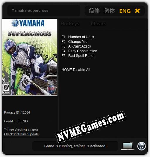 Yamaha Supercross: Treinador (V1.0.33)