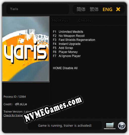 Yaris: Treinador (V1.0.35)