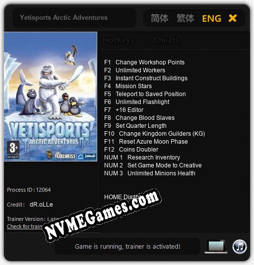 Yetisports Arctic Adventures: Trainer +15 [v1.6]