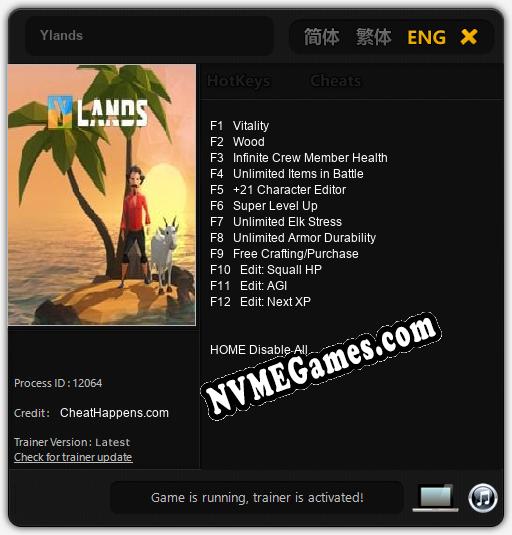 Ylands: Trainer +12 [v1.2]