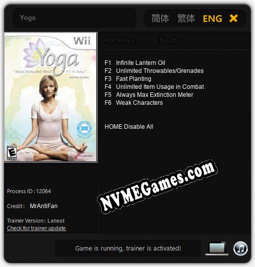 Treinador liberado para Yoga [v1.0.5]