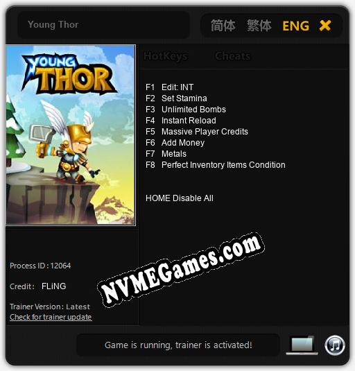 Treinador liberado para Young Thor [v1.0.1]