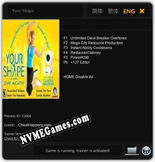 Your Shape: Cheats, Trainer +6 [CheatHappens.com]