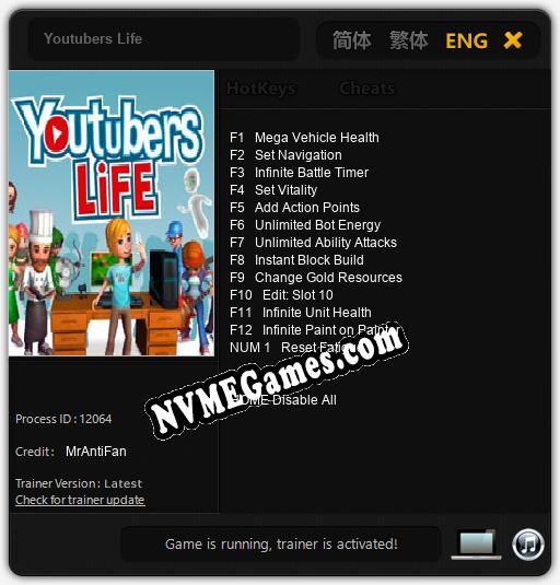 Youtubers Life: Cheats, Trainer +13 [MrAntiFan]