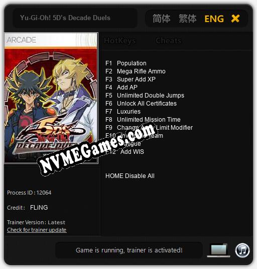 Yu-Gi-Oh! 5D’s Decade Duels: Cheats, Trainer +12 [FLiNG]