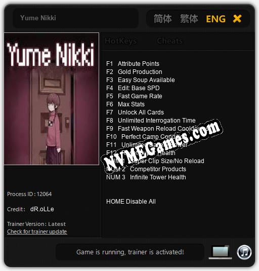 Yume Nikki: Trainer +15 [v1.8]