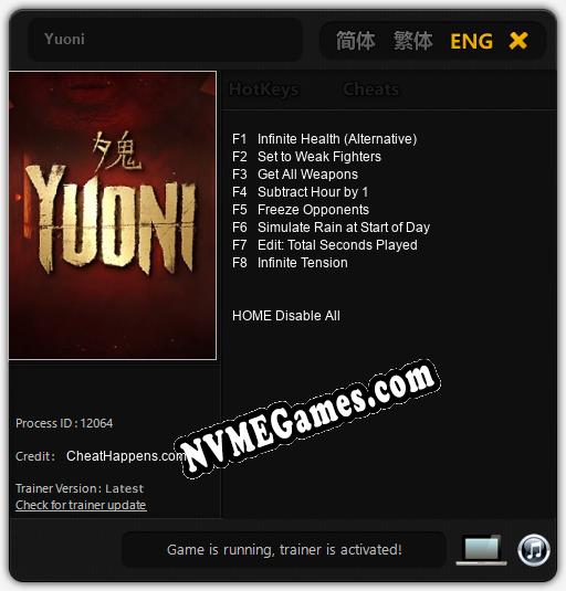 Treinador liberado para Yuoni [v1.0.4]