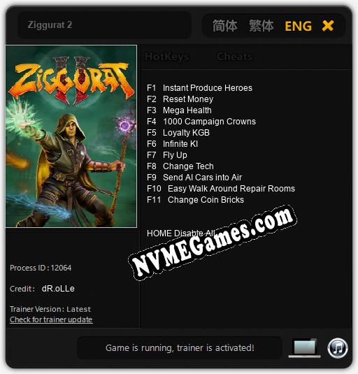 Ziggurat 2: Trainer +11 [v1.8]