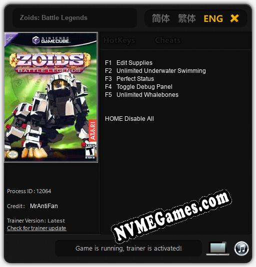 Zoids: Battle Legends: Trainer +5 [v1.9]