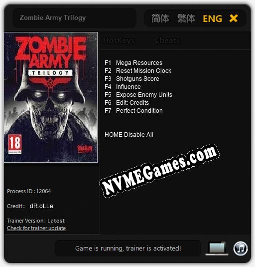 Zombie Army Trilogy: Trainer +7 [v1.3]