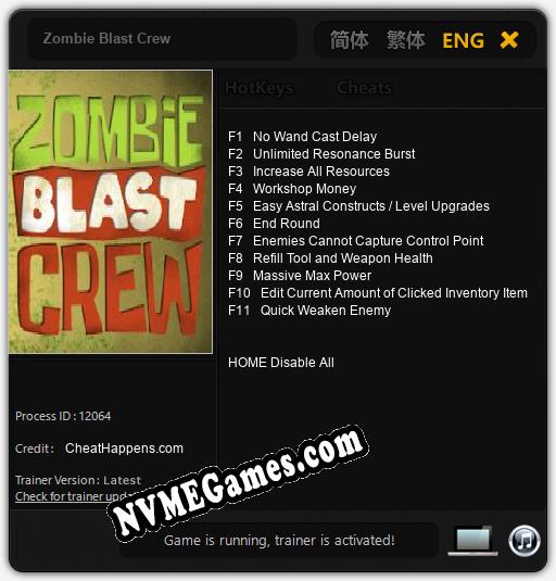 Zombie Blast Crew: Trainer +11 [v1.3]