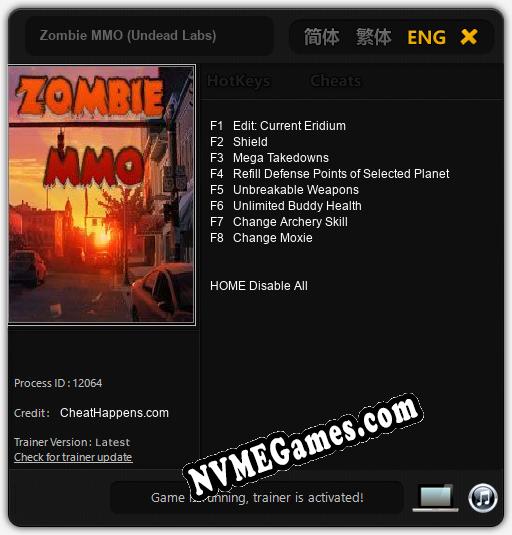 Zombie MMO (Undead Labs): Trainer +8 [v1.6]