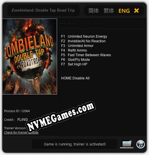 Zombieland: Double Tap Road Trip: Trainer +7 [v1.3]