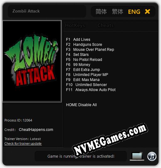 Zombii Attack: Cheats, Trainer +11 [CheatHappens.com]