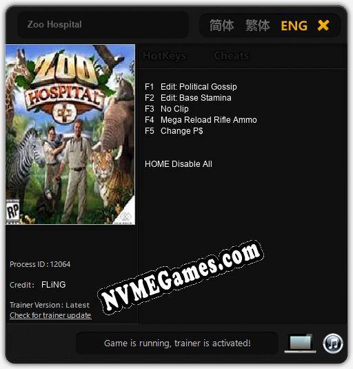 Zoo Hospital: Cheats, Trainer +5 [FLiNG]