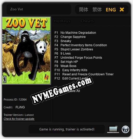 Zoo Vet: Trainer +12 [v1.5]