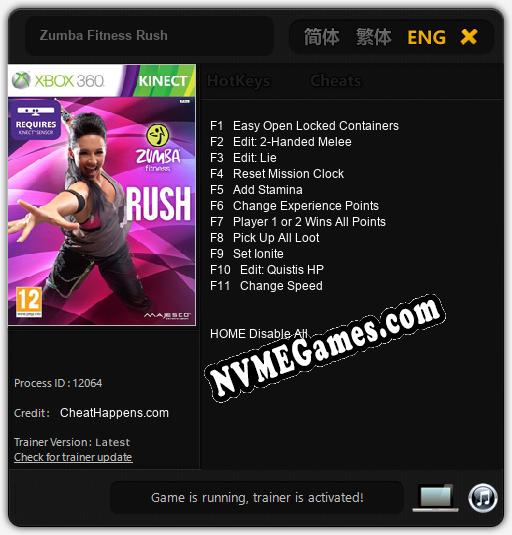 Zumba Fitness Rush: Trainer +11 [v1.6]